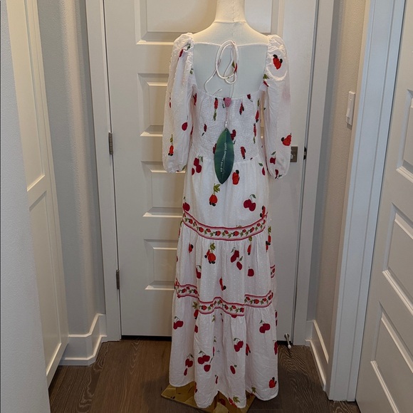 FARM Rio White Fruits Long Dress Size S - Picture 11 of 11